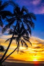 North Shore Hawaii Sunset Royalty Free Stock Photo