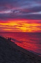 Beautiful Sunset on the beach in Hawaii Royalty Free Stock Photo