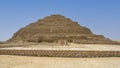 North side and entrance of the Step Pyramid of Djoser in Egypt. Royalty Free Stock Photo