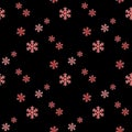 North stars seamless pattern with red palette. Wallpaper background for wrapping decoration Royalty Free Stock Photo
