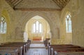 North Stoke Church interior wall paintings. St Mary The Virgin. Sussex, UK