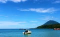 Sea and sky view which makes the eyes cool looking and fresh at Bunaken,