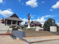 north sulawesi traditional house pavilion in a beautiful Indonesian mini garden