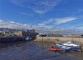 North Sunderland harbour at Seahouses at Low Tide