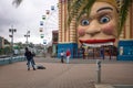 view of entrance to Luna Park located at Milson\'s Point of North Sydney Royalty Free Stock Photo