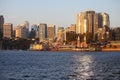 North Sydney skyline with Luna Park at sunset Royalty Free Stock Photo