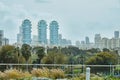 North Tel Aviv view from the Israel Museum Royalty Free Stock Photo