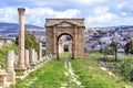 The north Tetrapylon in Jerash, Jordan.