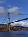 The North Tower of the Askoy Suspension Bridge near to Bergen