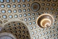 The North TowerÃ¢â¬â¢s stunning vaulted gold-coffered ceiling. Commerce Court, Toronto Royalty Free Stock Photo