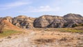 Striated hills and slumps Royalty Free Stock Photo