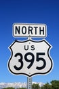 North US 395 Sign Royalty Free Stock Photo