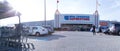 NORTH VANCOUVER, BC, CANADA - MAR 19, 2020: The outside of the North Vancouver Superstore as shoppers at a local Royalty Free Stock Photo