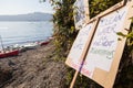 NORTH VANCOUVER, BC, CANADA - OCT 28, 2017: Protest signs at Cates Park with a message against the Kinder Morgan