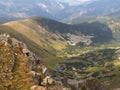 North view from summit of Dumbier with small lake in Nizke Tatry mountains Royalty Free Stock Photo