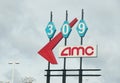 North Wales, Pennsylvania, U.S.A - October 21, 2023 - The sign of the AMC 309 Cinema Theatre at Gwynedd Crossing