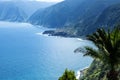 The North West Coast where the Mountains in the north of the Island of Madeira meet the Atlantic Ocean Royalty Free Stock Photo