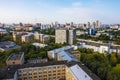 North-West of Moscow, view from above. Sokol and Shchukino districts. City panorama Royalty Free Stock Photo