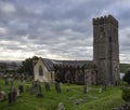 North west view of the church and graveyard of St Michael the Archangel church in Ilsington DevonView of