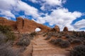 North Window Arch on the Windows Loop Trail in Arches National Park Royalty Free Stock Photo