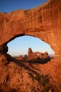 North Window Framing Turret Arch Royalty Free Stock Photo