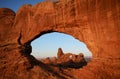 North Window Framing Turret Arch Royalty Free Stock Photo