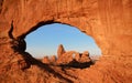 North Window Framing Turret Arch Royalty Free Stock Photo