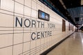 North York Centre Subway station sign Royalty Free Stock Photo