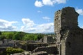 North Yorkshire countryside from tower at Middleham Castle Royalty Free Stock Photo