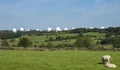 North Yorkshire Dales with Menwith Hill radomes in the background, North Yorkshire, England, UK Royalty Free Stock Photo