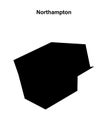 Northampton outline map Royalty Free Stock Photo