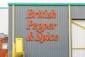 Northampton UK December 07, 2017: British Pepper and Spice logo sign in Brackmills Industrial Estate