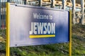 Northampton UK December 09, 2017: Jewson Builders Merchant logo sign in Brackmills Industrial Estate