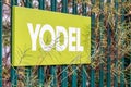 Northampton UK December 07, 2017: Yodel delivery Service logo sign in Brackmills Industrial Estate Royalty Free Stock Photo