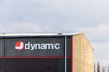 Northampton UK January 10 2018: Dynamic Office Solutions logo sign on warehouse wall Royalty Free Stock Photo