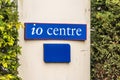 Northampton UK January 11 2018: IO Centre logo sign post Royalty Free Stock Photo