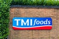 Northampton UK January 11 2018: TMI Foods logo sign exterior Royalty Free Stock Photo