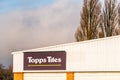 Northampton UK January 10 2018: Topps Tiles logo sign on warehouse wall