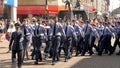 Northampton UK: 29 June 2019 - Armed Forces Day Parade Cadets marching on Abingron Street Royalty Free Stock Photo