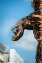 Northampton, UK - May 5, 2022: Knife Angel sculpture displayed outside The Parish Church Of All Saints Royalty Free Stock Photo