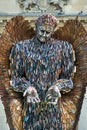 Northampton, UK - May 5, 2022: Knife Angel sculpture displayed outside The Parish Church Of All Saints Royalty Free Stock Photo