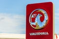 Northampton, UK - Oct 25, 2017: Day view of Vauxhall logo at Riverside Retail Park