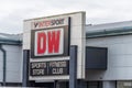 Northampton, UK - Oct 26, 2017: View of a DW Intersport Fitnes Club Logo in Nene Valley Retail Park