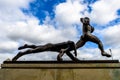 Northampton UK October 3, 2017: Northampton Saints Rugby Club Monument at Franklin Gardens