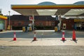 Northampton UK - Sep 26 2021: closed Shell petrol station due to petrol and diesel fuel shortages