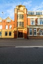 Northampton, UK - Sep 10, 2017: Low angle morning view of Churchs English Shoes Company Office facade