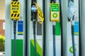 Northampton UK - Sep 26 2021: out of use signs on fuel pumps at BP petrol station Petrol and diesel fuel shortages