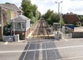 Northbound View Down Railway Tracks from Petersfield Station Platform Royalty Free Stock Photo