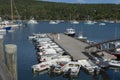 Variety of boats in Northeast Harbor Royalty Free Stock Photo