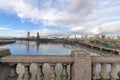 Northeast Portland Skyline and Steel Bridge View Royalty Free Stock Photo